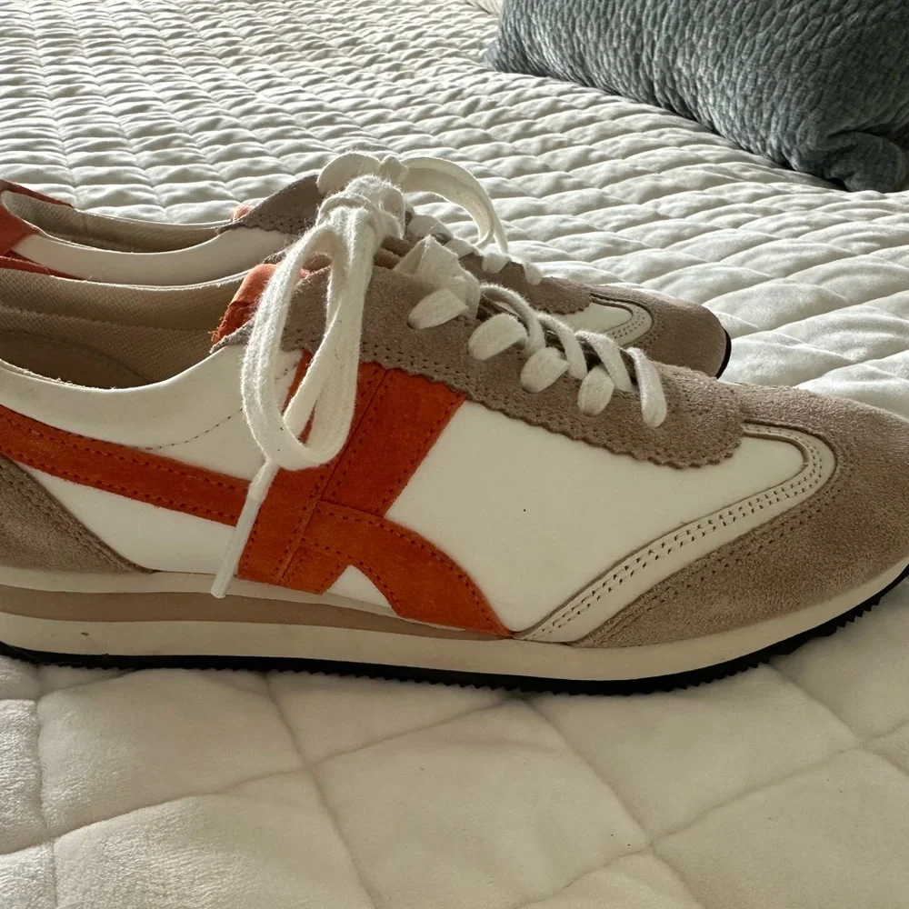 Tory Burch Orange Hank Athletic Sneakers – Size 6